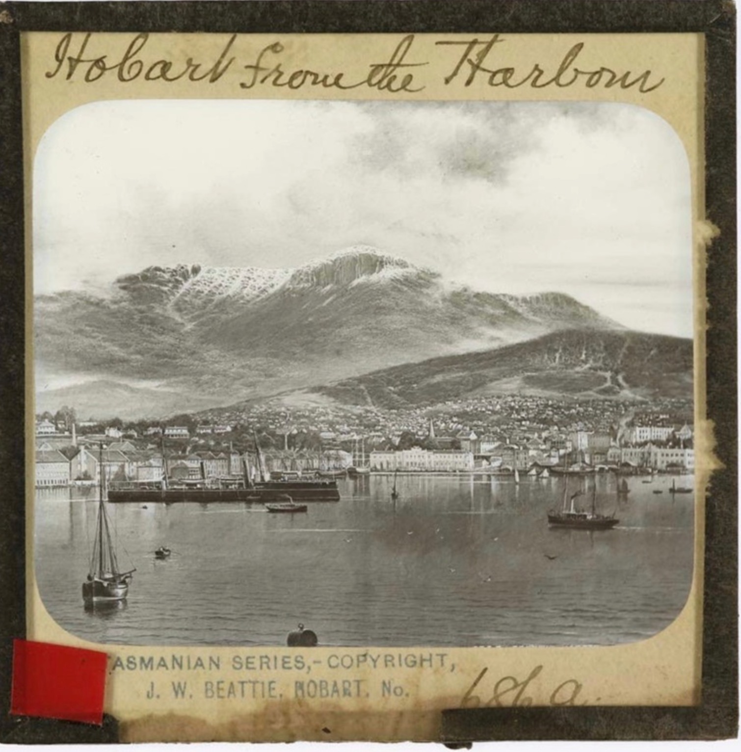 Early Hobart Postcard showing steamboats